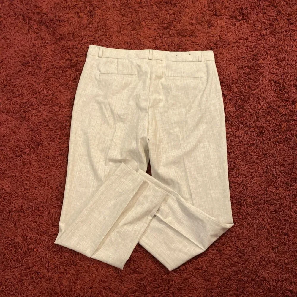 Banana Republic Reegan Womens Dress Pants Size 12 Beige Formal Office Trousers